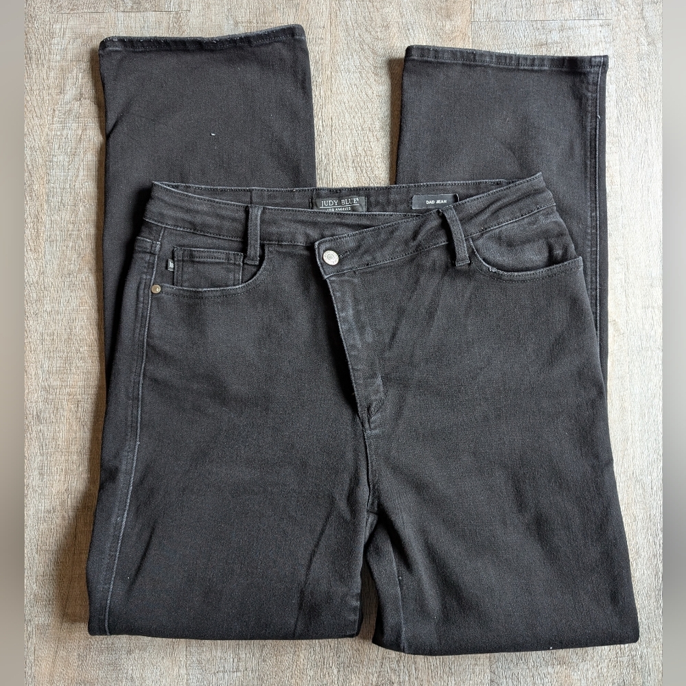 Judy Blue Cross Cross Waistband Wide Leg Dad Jean #J888563 Size 13/31